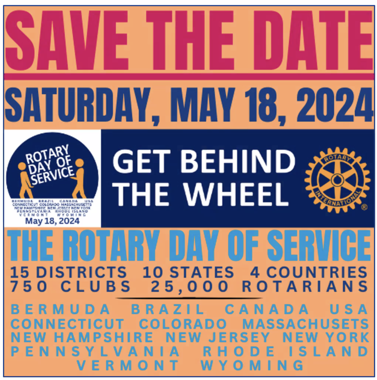 May 18, 2024 Day of Service Rotary District 7950